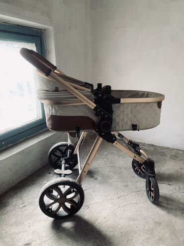 Коляски: Коляска, цвет - Коричневый, Б/у — 4