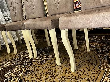 chair: Qonaq otağı üçün, İşlənmiş, Açılan, Oval masa, 6 stul — 7