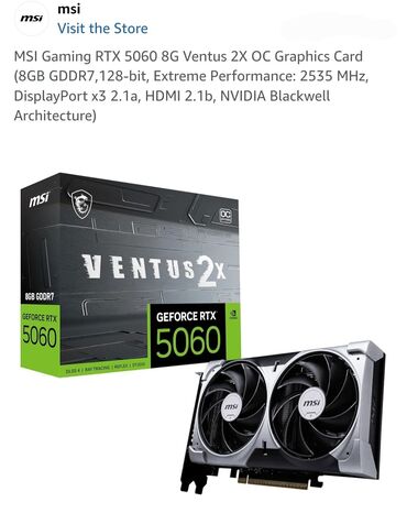Videokartlar: Videokart NVidia GeForce RTX 5060, 12 GB, Yeni — 1