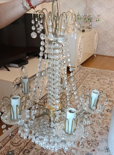 Pastel dəstləri: Çılçıraq, 10 və daha çox lampa, Xrustal