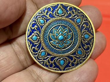 gümüş sikkə: Məhsul: Emallı dekorativ kolleksiya sikkəsi – “Göz” və “Lotus” — 9