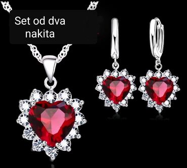 nakit od hirurskog celika – слике: Set: Earrings, Necklace, Pendant, Material: Cubic zirconia