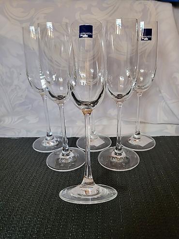 set za slatko: Case nove za vino,kristal Leonardo Nemacka iz 2000ih.god. Nemacke — 9