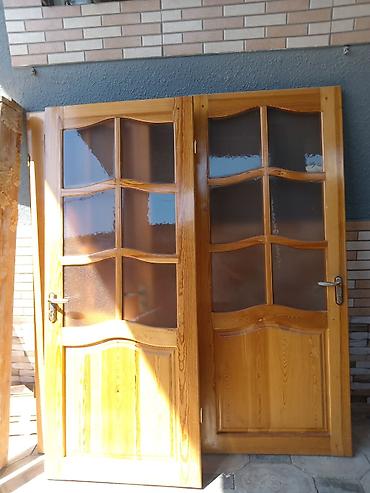 şef qaplar: Taxta otaq qapıları dəsti - Material: tam ağac (təbii teksturalı) — 1