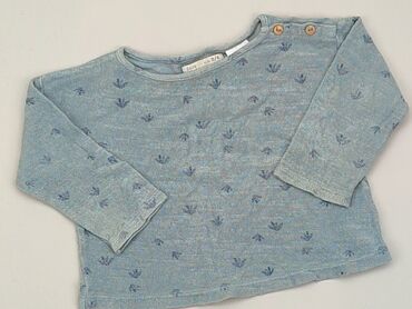koszulka niebieska: Bluzka, Zara, 3-6 m, stan - Zadowalający
