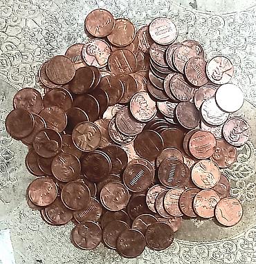 Sikkələr: 150 ədəd ABŞ 1 senti - ABŞ-da, əmək haqqının yüksək olması və kard — 10