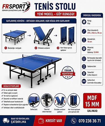 bilyard stolu: 💥 tennis masası, stolüstü tennis stiqa ✅ 7/24 əlaqə saxlaya — 1