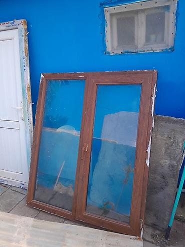 ikinci el pencere: İşlənmiş İkiqat şüşə paketi Plastik pəncərə, Еni: 120 sm, Uzunluğu: 140 sm — 2