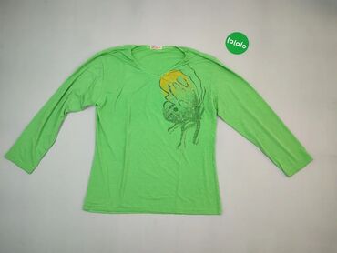 Bluzki: Bluza 2XL (EU 44), stan - Dobry, wzór - Print, kolor - Zielony