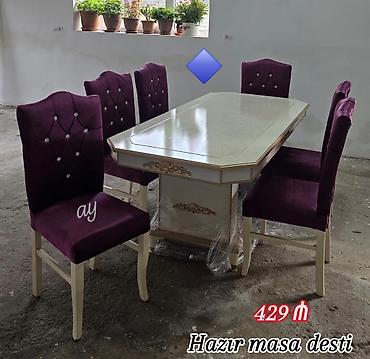 Masalar və oturacaqlar: Qonaq otağı üçün, Yeni, 6 stul — 1