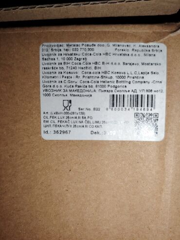 Šerpe: Novo metalac posudje. Pekac  3000 din, na poslednjoj slici je cena — 4