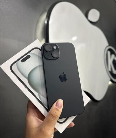 Apple iPhone: IPhone 15, 128 GB, Qara, Zəmanət, Simsiz şarj, Face ID