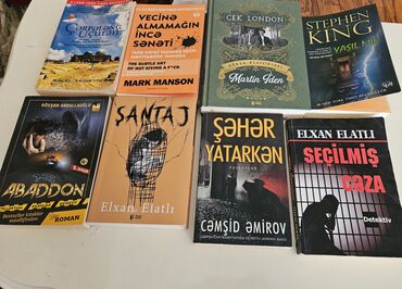 Bədii ədəbiyyat: Çərpələng uçuran - 6 Vecinə almama - 6 Martin İden - 8 Yaşıl mil -