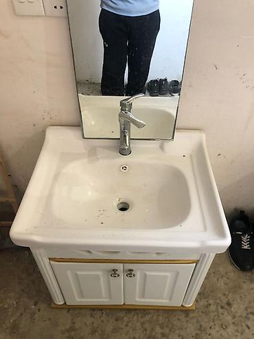 hamam kranti: Hamam üçün lavabo dəsti - Material: keramik üst lavabo və kran, alt — 2