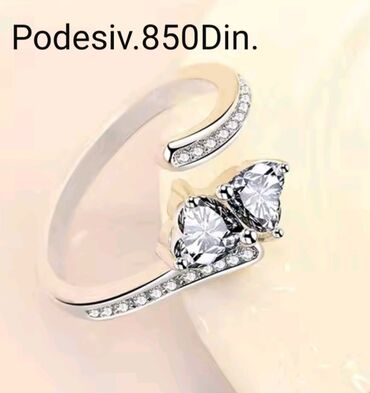 Prstenje: Ženski prsten, Materijal: Cirkon — 18