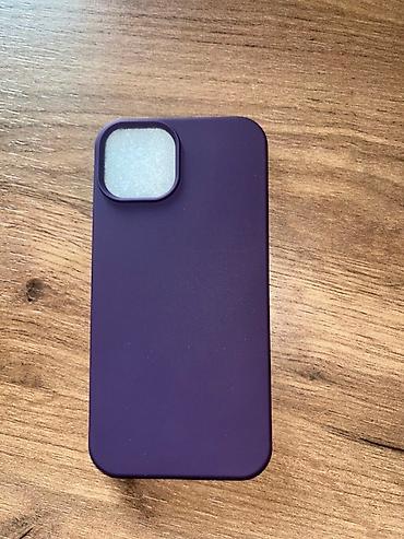 prodat iphone: Iphone 13 üçün nəzərdə tutulmuş bənövşəyi rəngli silikon qab. Bu qab — 2