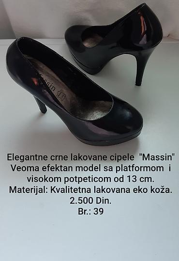 asos obuca: Elegantne crne lakovane salonke Massin - Model sa platformom i — 1