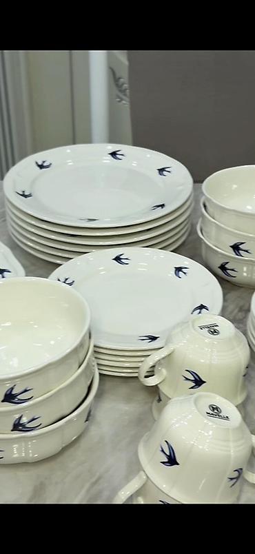 Наборы посуды: Столовый сервиз Marvelle «Ласточки», фарфор/керамика, классический — 3