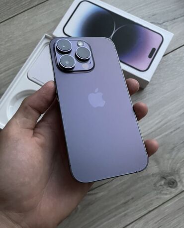 sumqayit telefon: IPhone 14 Pro, 128 GB, Deep Purple, Simsiz şarj, Face ID, Sənədlərlə