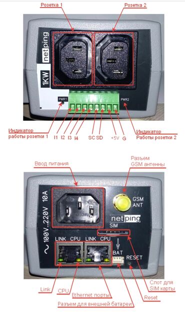 серверный блок питания: Устройство NetPing 2/PWR-220 v13/GSM3G предназначено для удаленного