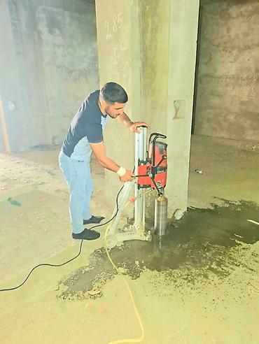 Beton kəsmə və deşmə xidməti - Armaturlu beton, daş, asfalt və