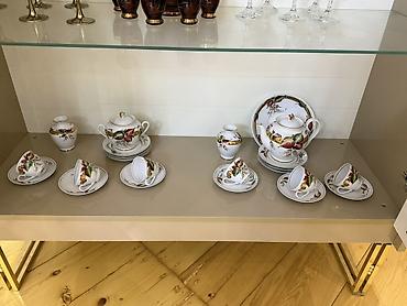 Çay dəsti, rəng - Ağ, Farfor, 6 nəfərlik