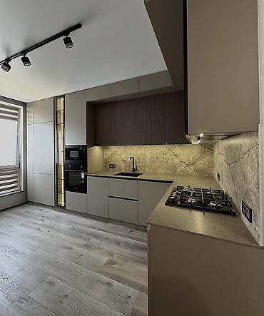 kreditle divan kreslo: Müasir dizaynlı “L” formalı mətbəx mebeli komplekti - Minimalist — 5