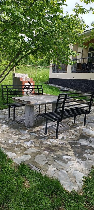 тап аз мебель бу: Bağ üçün daş masa və skamya dəsti - Komplekt: 1 ədəd massiv daş masa — 1