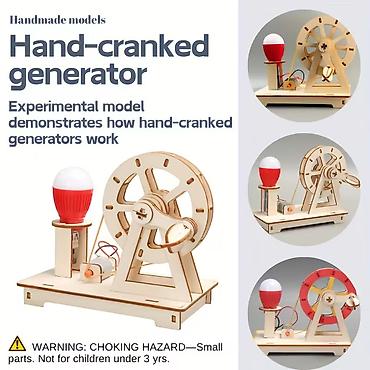 taxta oyuncaq: Əl ilə fırladılan generator – tədris və nümayiş modeli Məhsul — 2
