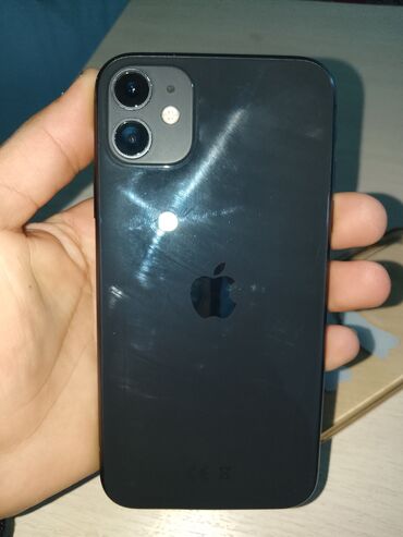 produkcii apple iphone: IPhone 11, Новый, 128 ГБ, Черный, Защитное стекло, Чехол, Кабель, 100 %