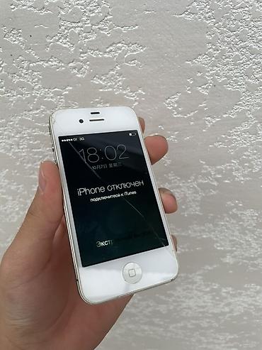 IPhone 4, белый, 3.5" Retina, корпус из стекла и стали. На экране