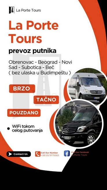 puder obrve cena beograd: Prevoz putnika kombi vozilima od vrata do vrata Agencija za prevoz