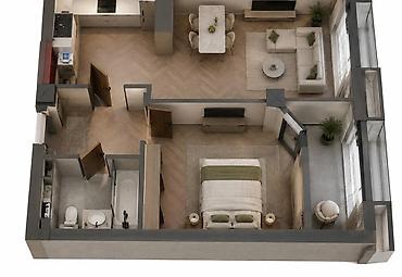 снять дом: 1 комната, 47 м², Восток-5 мкр 11 этаж, ПСО (под самоотделку) — 1