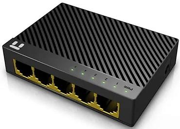Modemi, ruteri i mrežni uređaji: Mrežni switch 5-portni, kompaktan i tih (fanless) - 5x RJ45 Ethernet — 4
