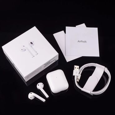 airpods 2 2: Каптагычтар, Apple, Жаңы, Электр зымсыз (Bluetooth), Классикалык