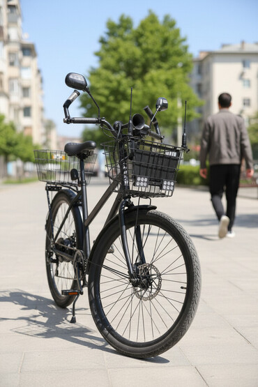 Şəhər velosipedləri: Velosiped satılır 28 lik. Qabaq işığlar işləkdir. Qabaqda və — 1