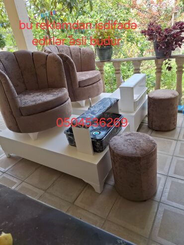 Salon, tibbi mebel dəsti: Gözəllik salonu üçün mebel dəsti Tərkib: - Saç yuma stolu: qara — 12