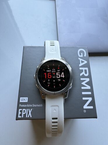 спортивный часы: Garmin Epix gen 2. 47mm. White. Sapphire. Titanium. Amoled. Life