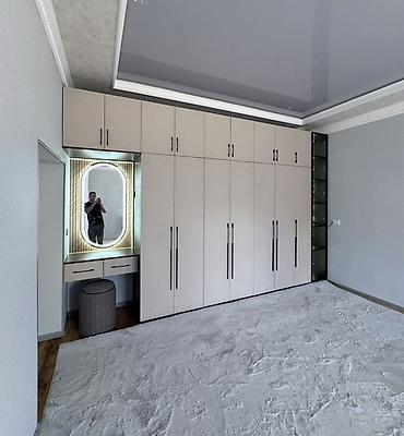 Paltar dolabları, qarderoblar: Daxili İşıqlı LED güzgülü qarderob sistemi - Divarboyu modul qarderob — 3