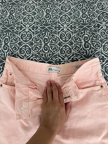 Джинсы, Прямые, Zara, Средняя талия, XS