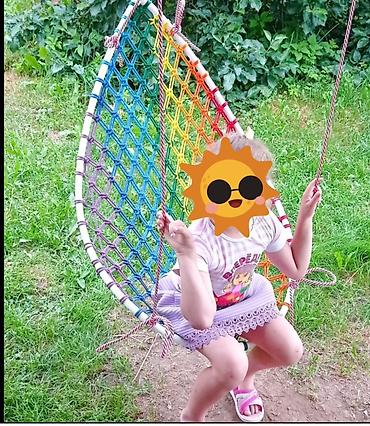 Детские качели: Продаю качель ( без подвесов- веревок на которую цеплять качель) - — 2