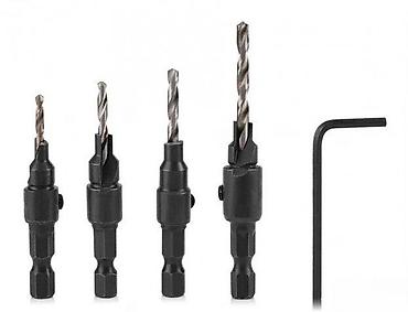 hilda laser: SET BURGIJA ZA SRAFOVE 4 KOM | HSS set burgija za busenje drveta sa — 1