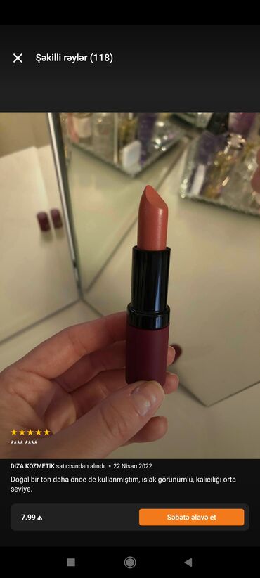 dermacol qiymeti: Gr velvet matte pomada n31 yeni̇di̇r 8 azn oz qi̇yməti̇ nəmli̇