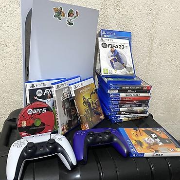 ps 6: Sony ps 5 с дисководом + два джойстика+ufc 5, MK1 на самой приставке — 1