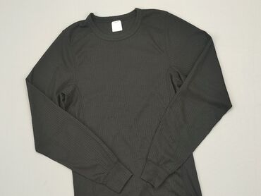 czarna bluzka z perełkami: Bluzy S (EU 36), Poliester, stan - Dobry