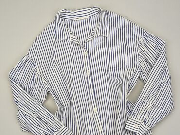 sinsay biala koszula: Сорочка 15 р., стан - Дуже гарний, візерунок - Смужка, колір - Синій