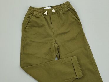 Spodnie: Spodnie Zara, 7 lat, wzrost - 122 cm., stan - Idealny, wzór - Jednolity kolor, kolor - Zielony