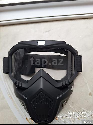 velo moto: Motosiklet üçün tamüzlü qoruyucu maska və eynək (2-si 1-də) - Tip — 1