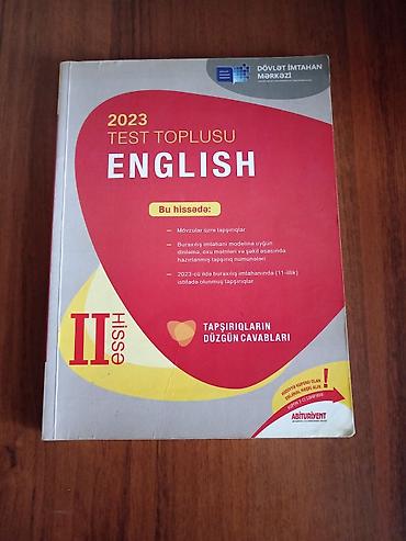 Testlər: İngilis dili Testlər 11-ci sinif, DİM, 2-ci hissə, 2023 il — 1