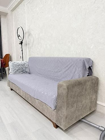 divan alışı: Boz rəngli üçyerlik divan - Dizayn: Minimal və zərif xətlər, qalın — 2